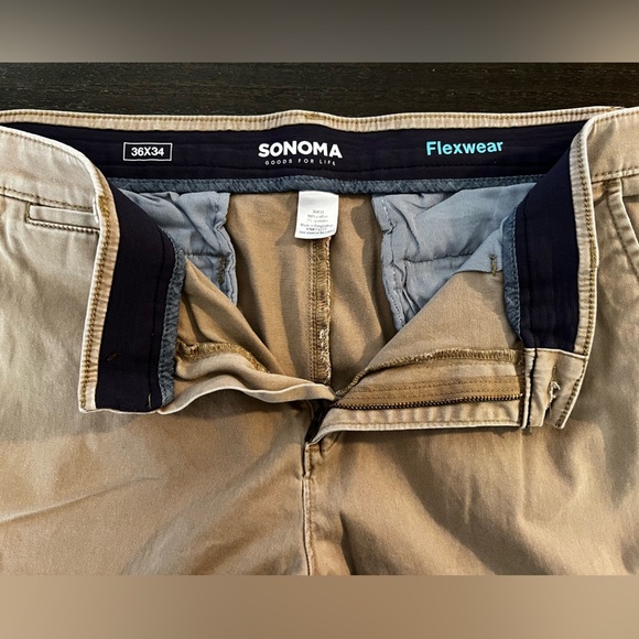 Sonoma flex wear 36x34 grey khaki tan pants - Men’s - Picture 9 of 10